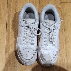 NIKE AIR FORCE 1 White Athletic Sneakers